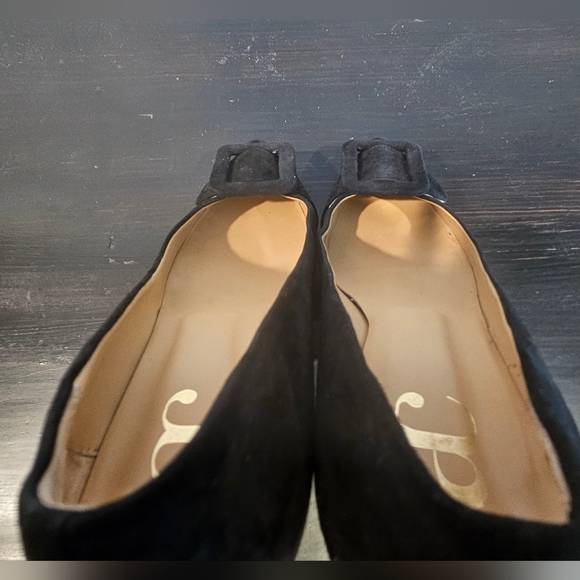 Andrea Carrano Milk kitten heels black suede sz 39 1/2 - Picture 6 of 10